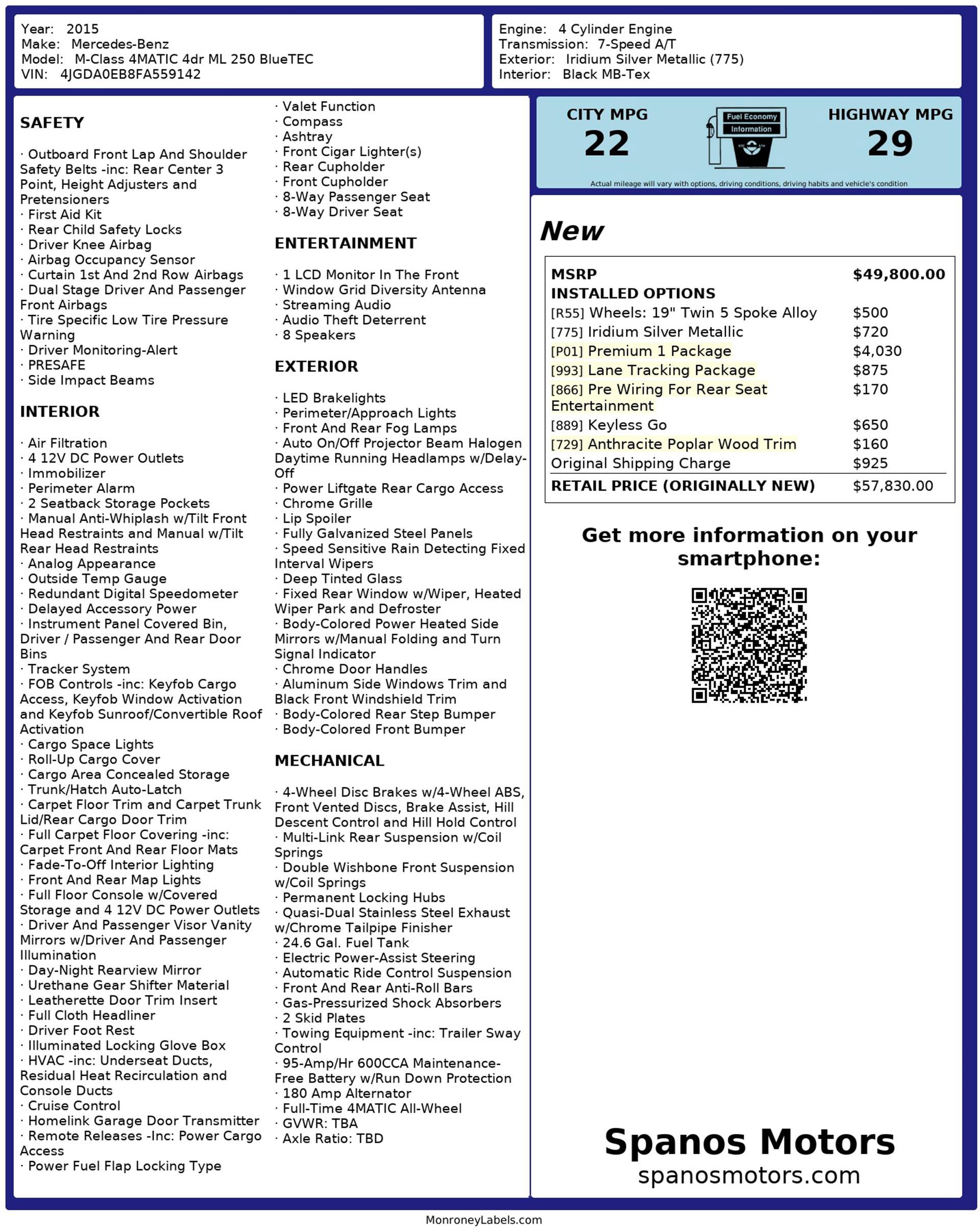 Used 2015 Mercedes-Benz ML 250 BlueTEC 4MATIC image 3