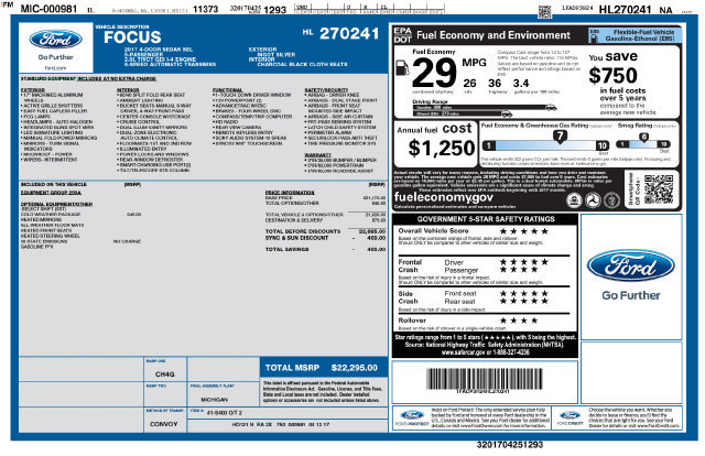 Used 2017 Ford Focus SEL w/ Cold Weather Package FWD image 31