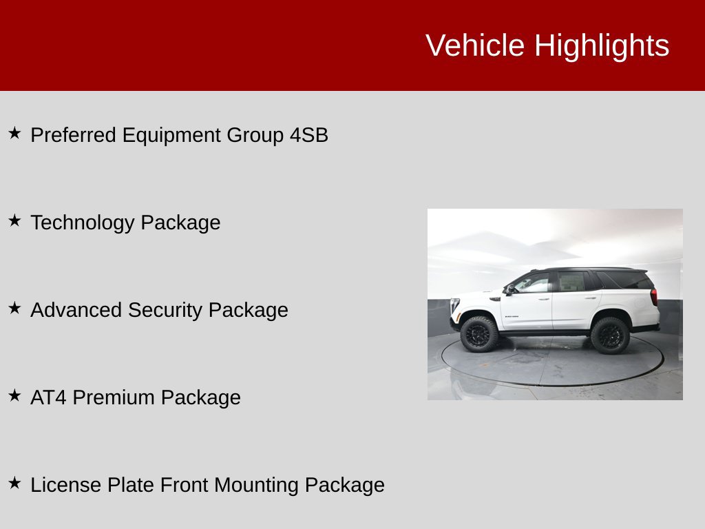 New 2026 GMC Yukon AT4 w/ AT4 Premium Package AWD/4WD image 2