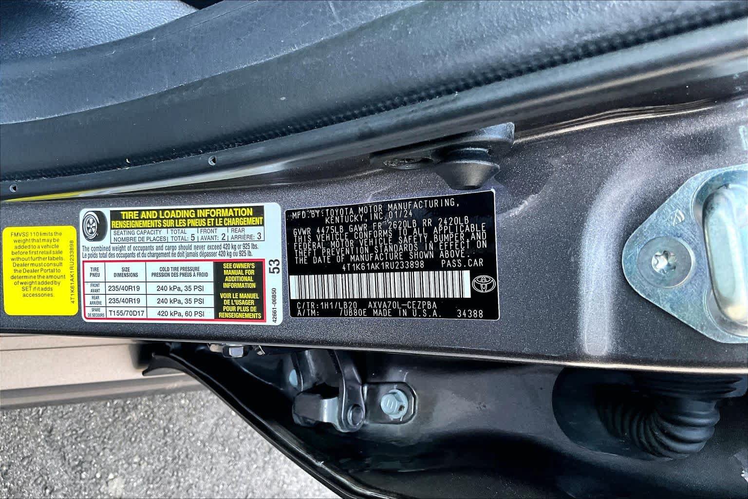 Certified 2024 Toyota Camry XSE FWD image 34