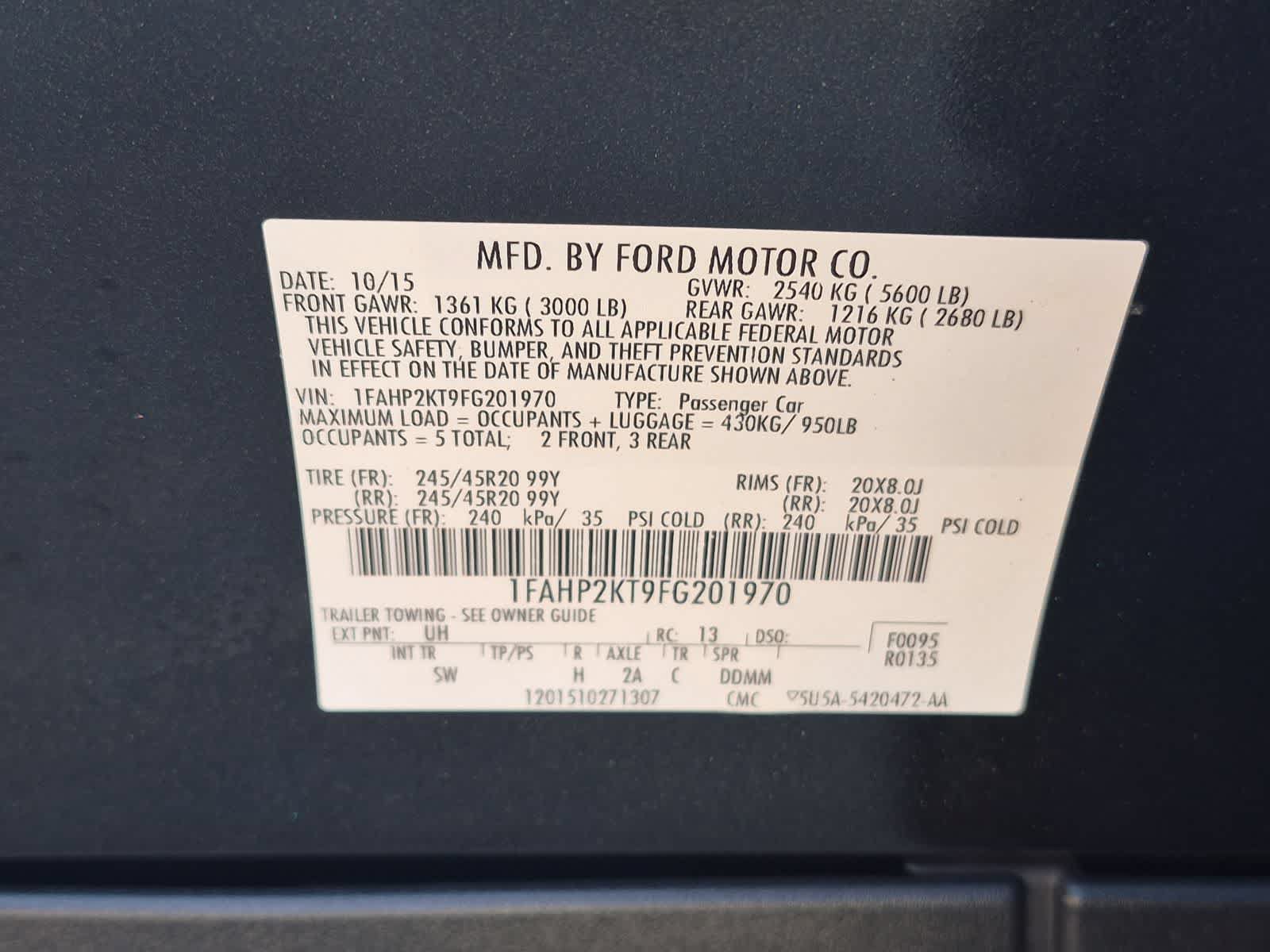 Used 2015 Ford Taurus SHO w/ Equipment Group 401A AWD/4WD image 38
