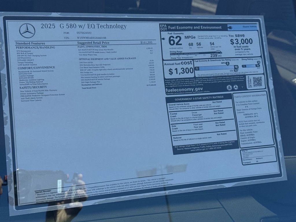 New 2025 Mercedes-Benz G 580 w/ EQ Technology image 9