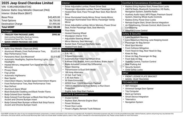 Used 2025 Jeep Grand Cherokee Limited w/ Trailer Tow Package image 12