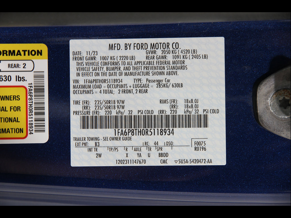 Used 2024 Ford Mustang Coupe RWD image 22