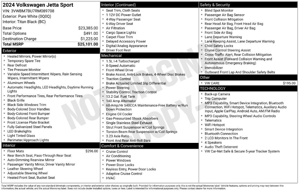 Certified 2024 Volkswagen Jetta Sport FWD image 33
