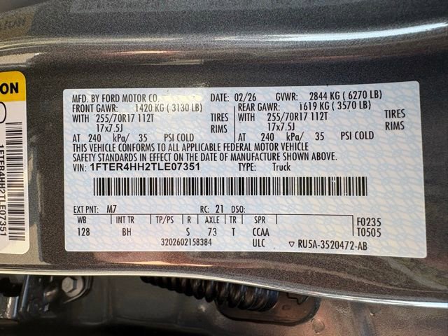 New 2026 Ford Ranger XLT w/ Equipment Group 301A High image 30