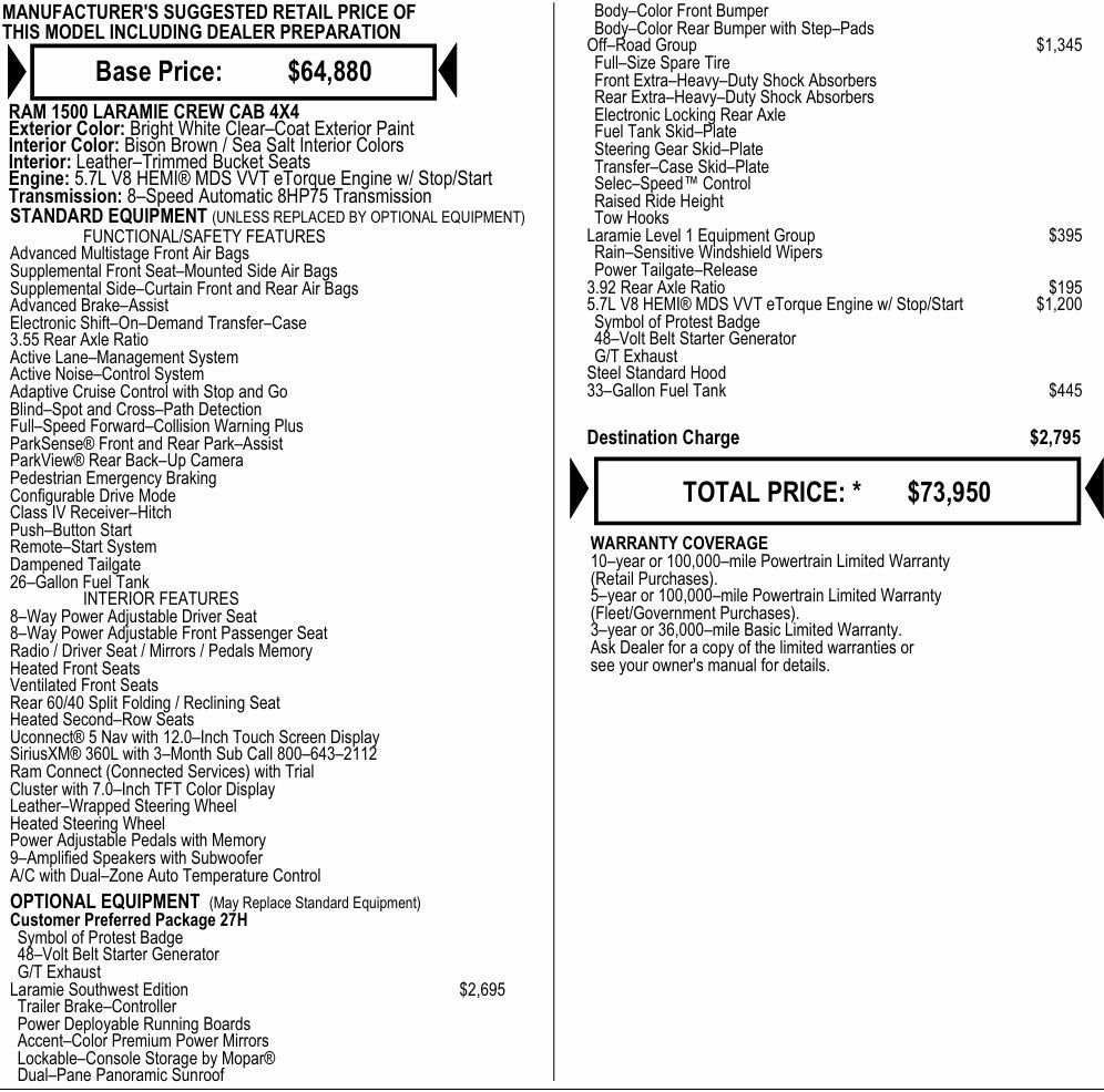 New 2026 RAM 1500 Laramie w/ Laramie Southwest Edition AWD/4WD image 33