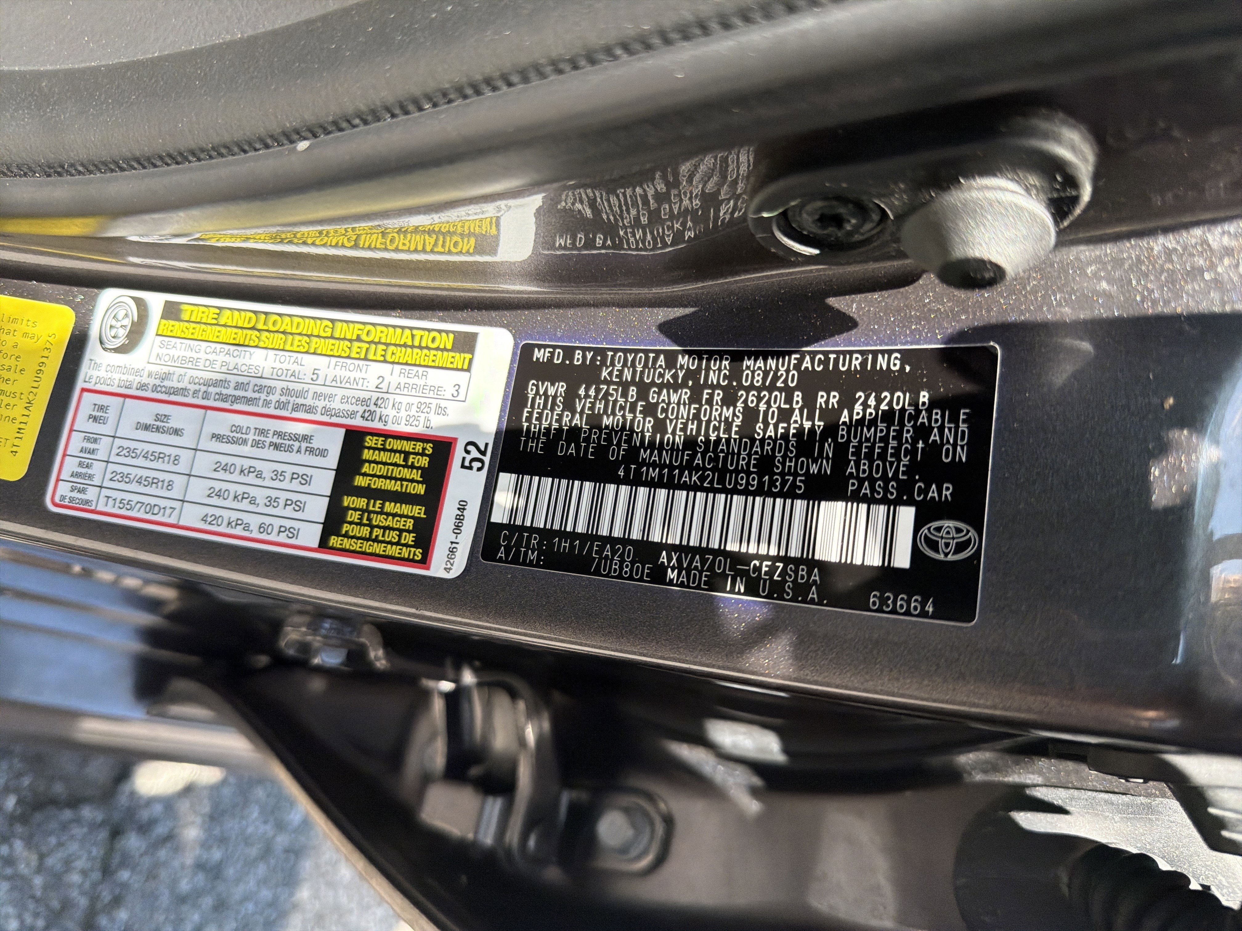 Certified 2020 Toyota Camry SE w/ Convenience Package FWD image 31
