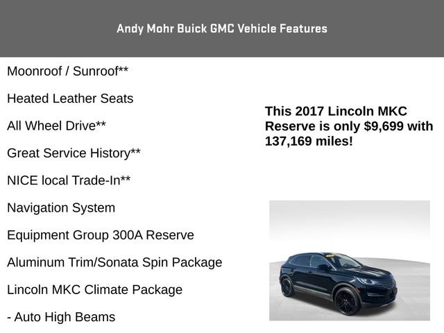 Used 2017 Lincoln MKC Reserve w/ Lincoln MKC Climate Package AWD/4WD image 4