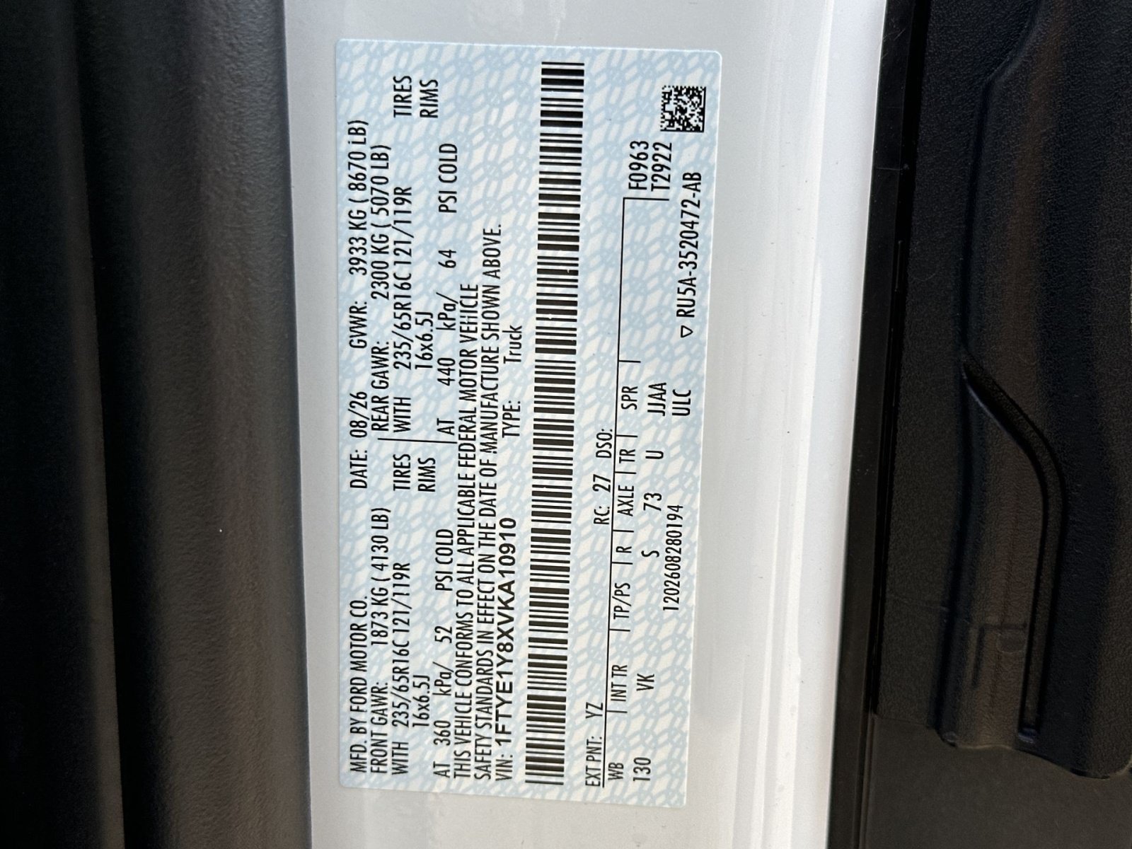 New 2027 Ford Transit 150 Low Roof w/ Load Area Protection Package RWD image 29