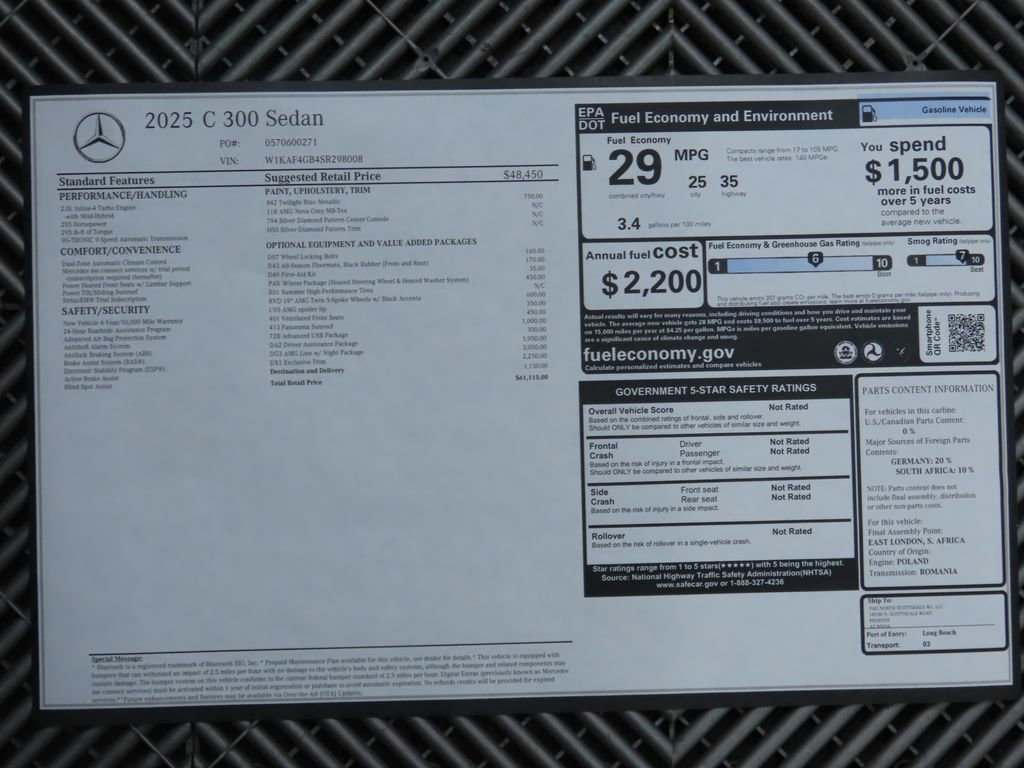 New 2025 Mercedes-Benz C 300 Sedan image 9