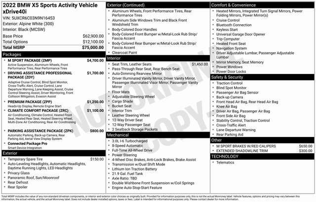 Used 2022 BMW X5 xDrive40i w/ M Sport Package image 2
