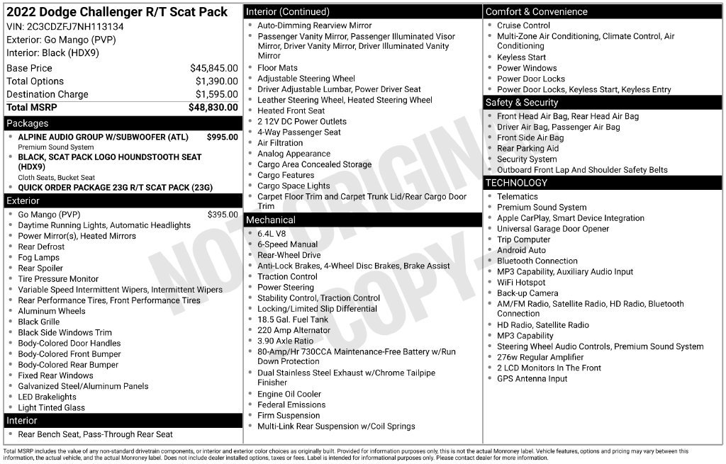 Used 2022 Dodge Challenger R/T Scat Pack RWD image 32