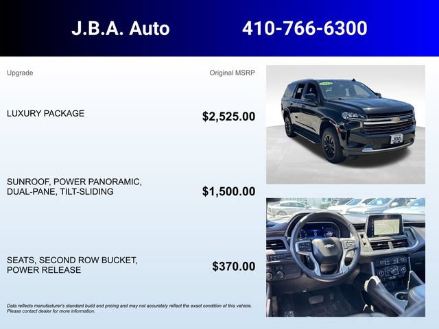 Certified 2023 Chevrolet Tahoe LT w/ Luxury Package AWD/4WD image 5