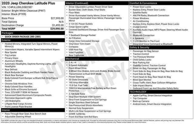 Used 2020 Jeep Cherokee Latitude Plus FWD image 6
