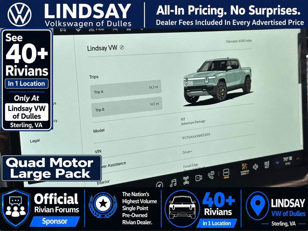 Used 2022 Rivian R1T Adventure AWD/4WD image 25