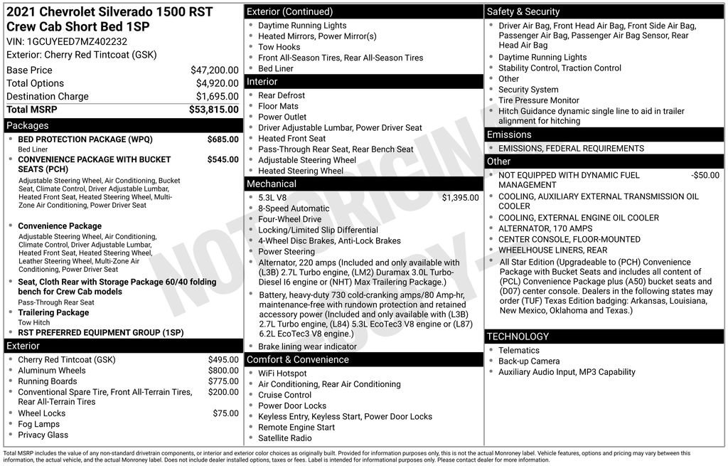 Used 2021 Chevrolet Silverado 1500 RST w/ Bed Protection Package image 5