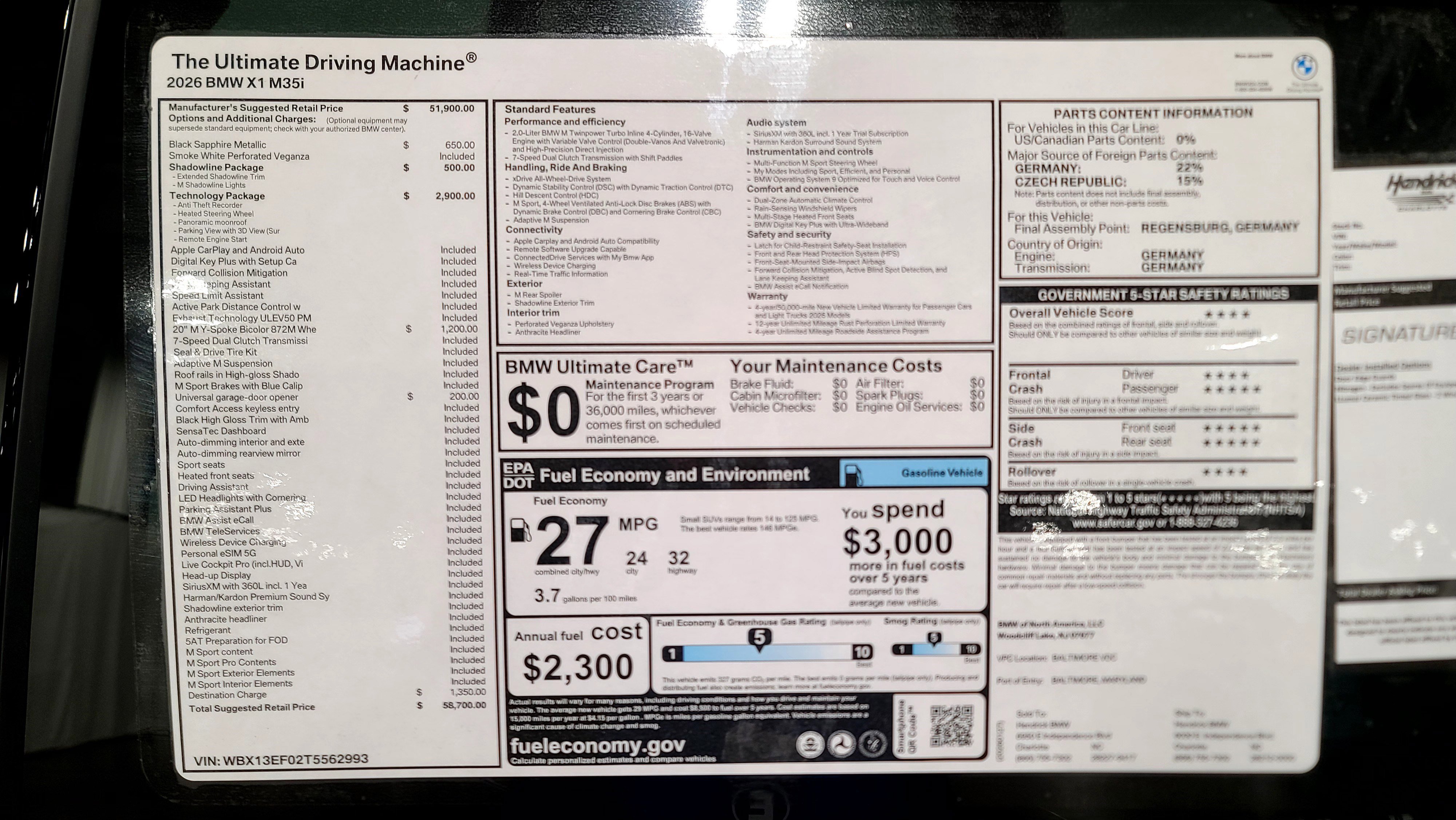 Used 2026 BMW X1 M35i w/ Technology Package AWD/4WD image 31