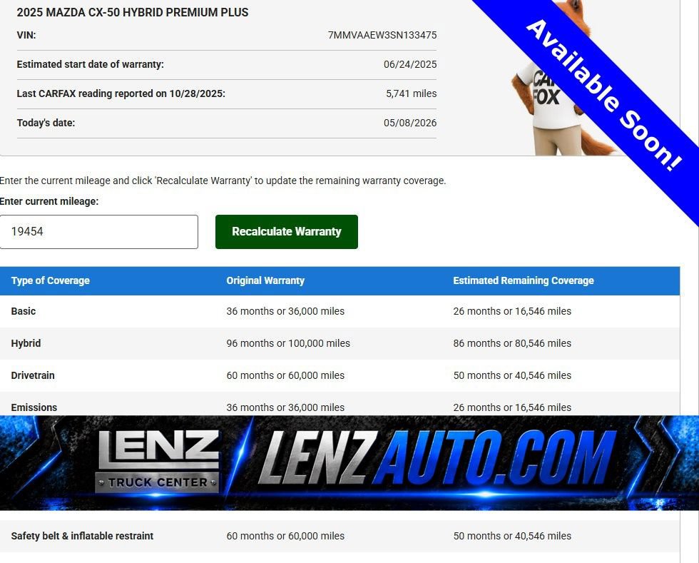 Used 2025 MAZDA CX-50 2.5 Hybrid w/ Premium Plus Pkg AWD/4WD image 1