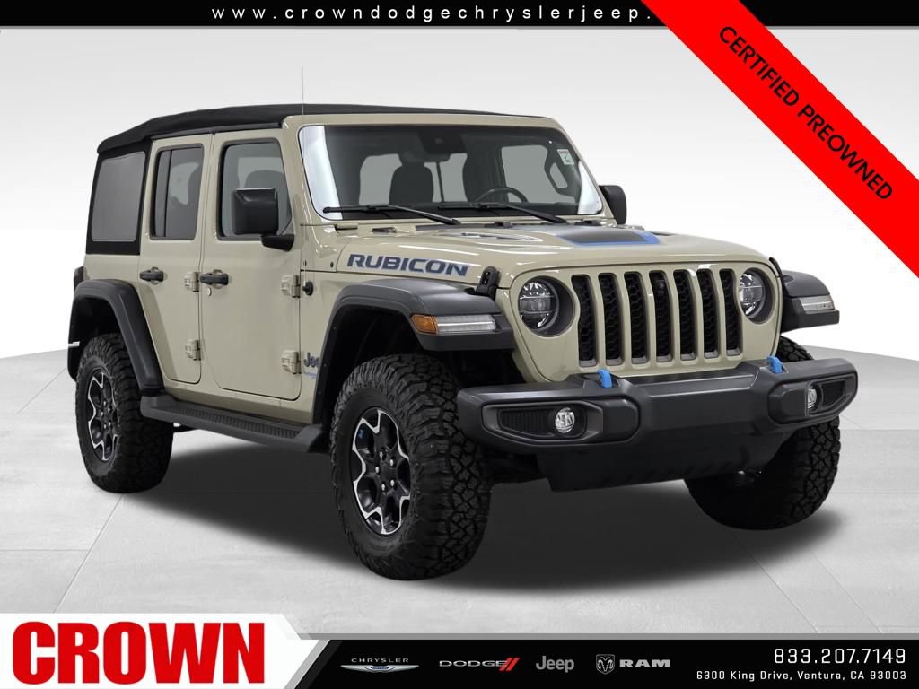 Certified 2022 Jeep Wrangler Unlimited Rubicon 4xe w/ Safety Group