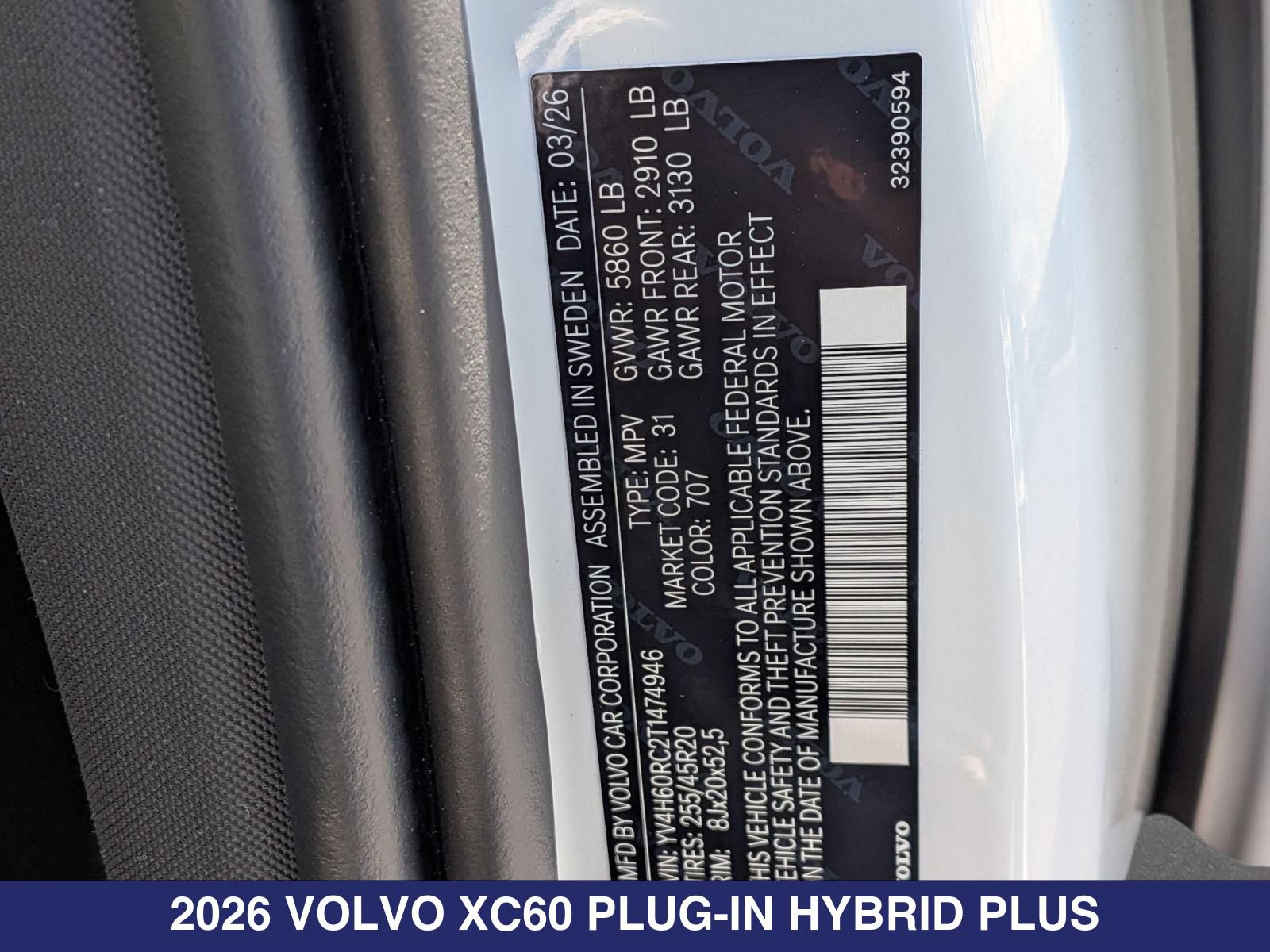 New 2026 Volvo XC60 T8 Plus w/ Protection Package Premier AWD/4WD image 31