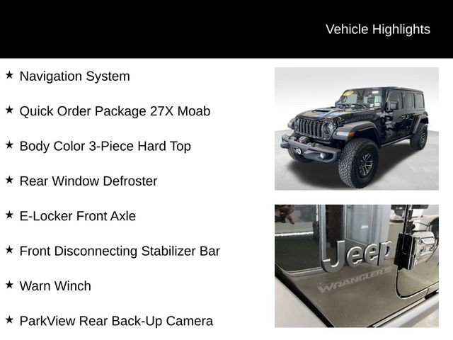 Certified 2026 Jeep Wrangler Unlimited Rubicon 392 w/ Quick Order Package 27X Moab image 8
