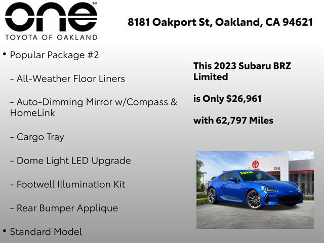 Used 2023 Subaru BRZ Limited w/ Popular Package #2 RWD image 5