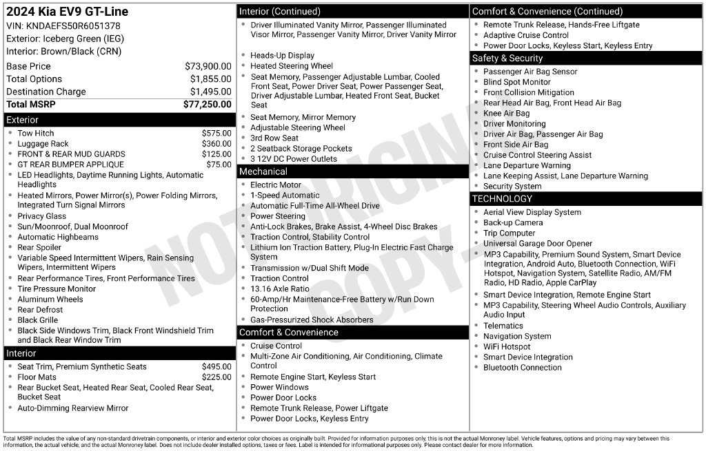 Certified 2024 Kia EV9 GT-Line AWD/4WD image 13