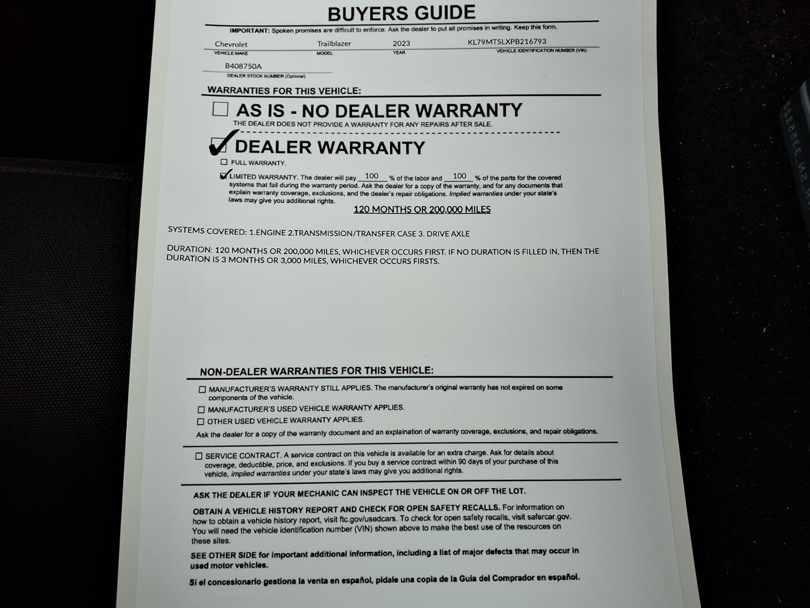 Used 2023 Chevrolet TrailBlazer RS w/ Convenience Package FWD image 38