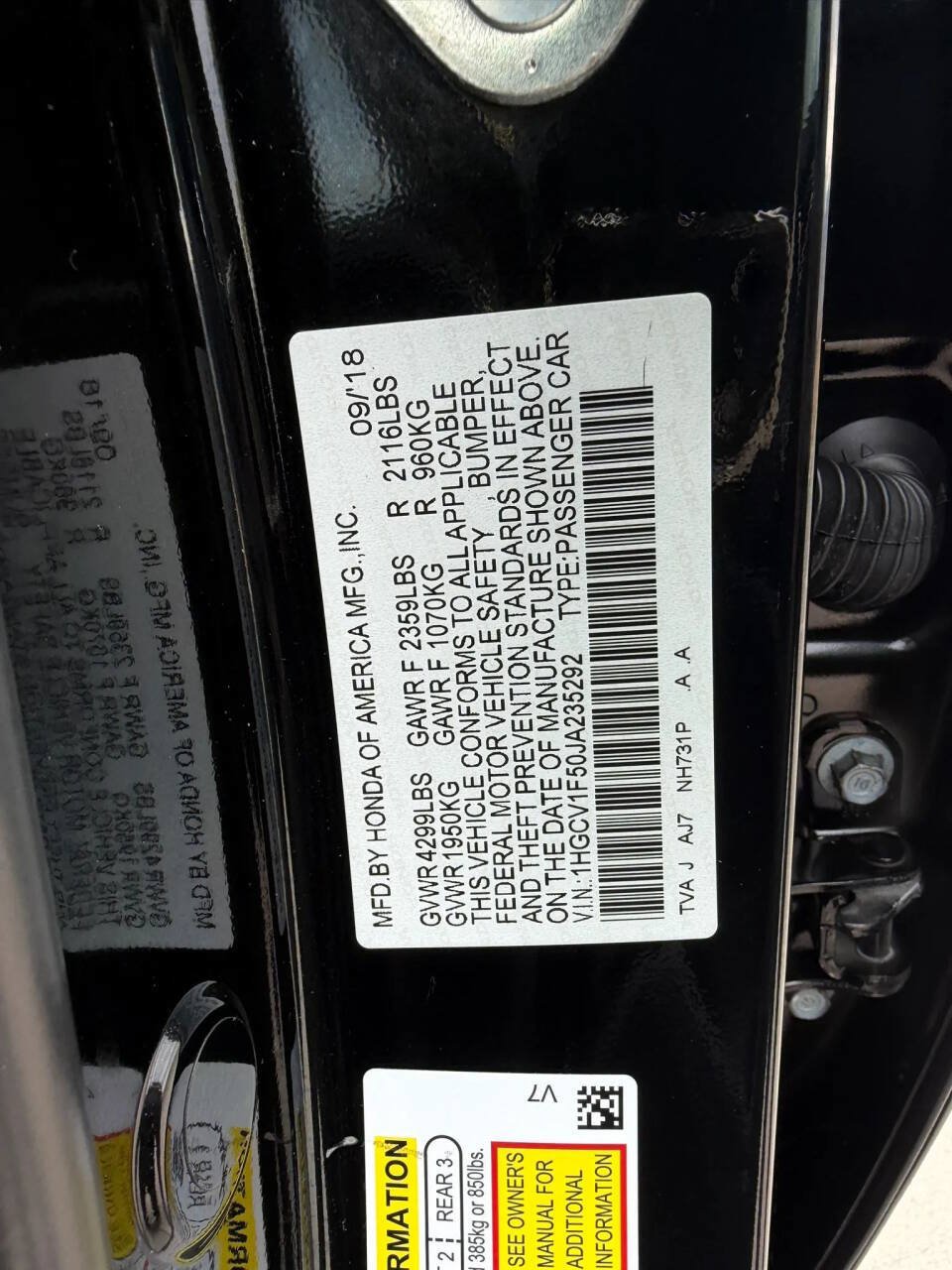 Used 2018 Honda Accord EX-L image 28
