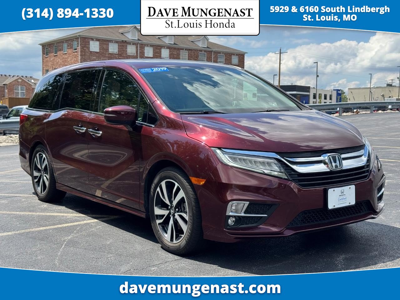 Certified 2019 Honda Odyssey Elite