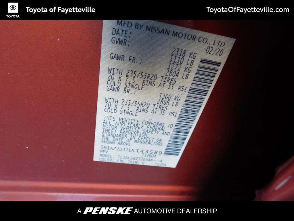 Used 2020 Nissan Murano Platinum w/ Cargo Package image 9