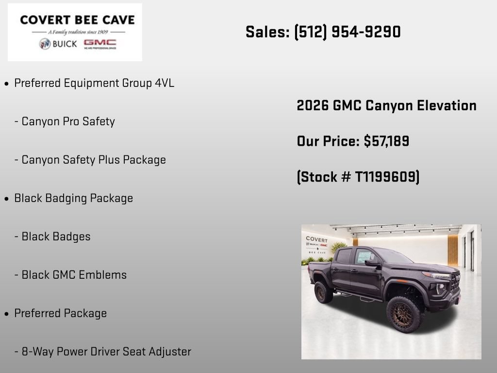 New 2026 GMC Canyon Elevation w/ Convenience Package AWD/4WD image 6