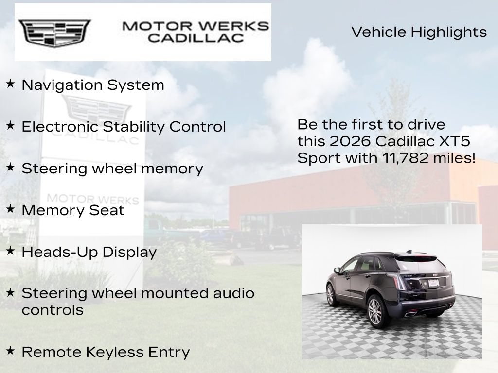 Certified 2026 Cadillac XT5 Sportv w/ LPO, Floor Liner Package AWD/4WD image 6
