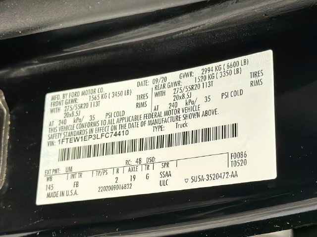 Used 2020 Ford F150 XLT w/ Equipment Group 302A Luxury AWD/4WD image 27