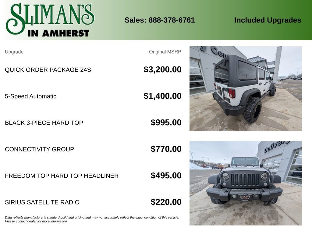 Used 2017 Jeep Wrangler Unlimited Sport w/ Quick Order Package 24S image 12