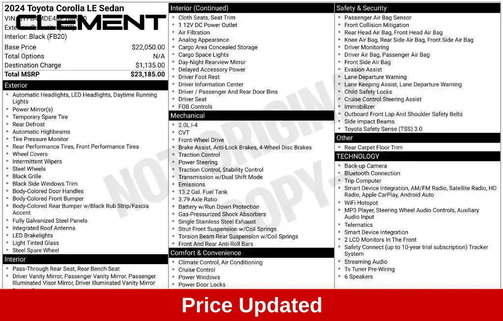 Used 2024 Toyota Corolla LE FWD image 11