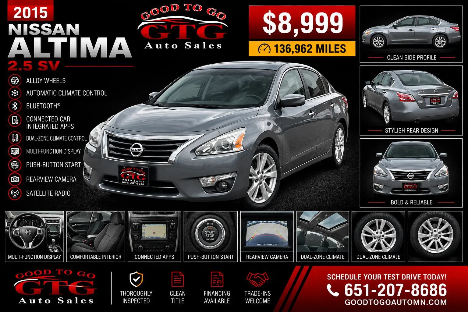 Used 2015 Nissan Altima 2.5 SV FWD image 1