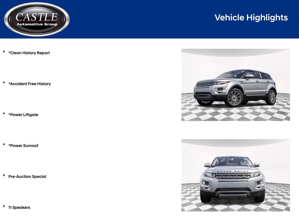 Used 2012 Land Rover Range Rover Evoque Prestige AWD/4WD image 3