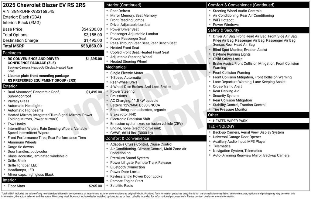 New 2025 Chevrolet Blazer EV RS image 8