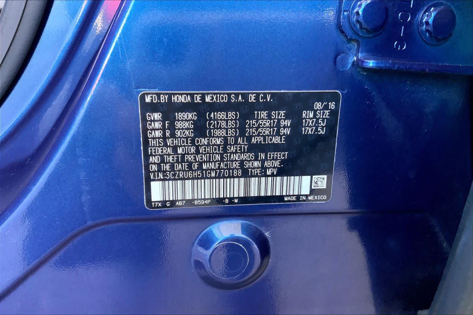 Used 2016 Honda HR-V EX image 34