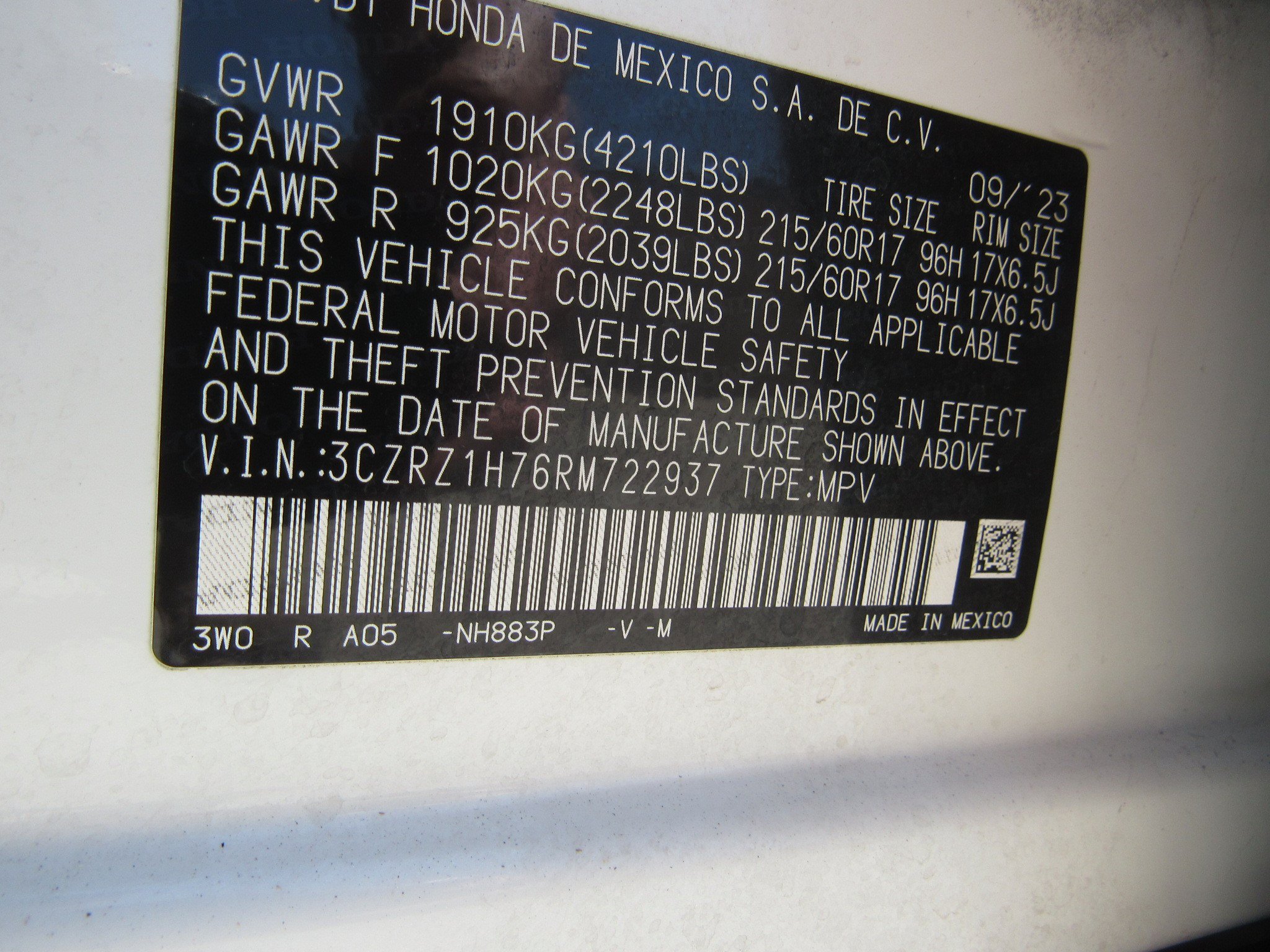 Certified 2024 Honda HR-V EX-L image 29