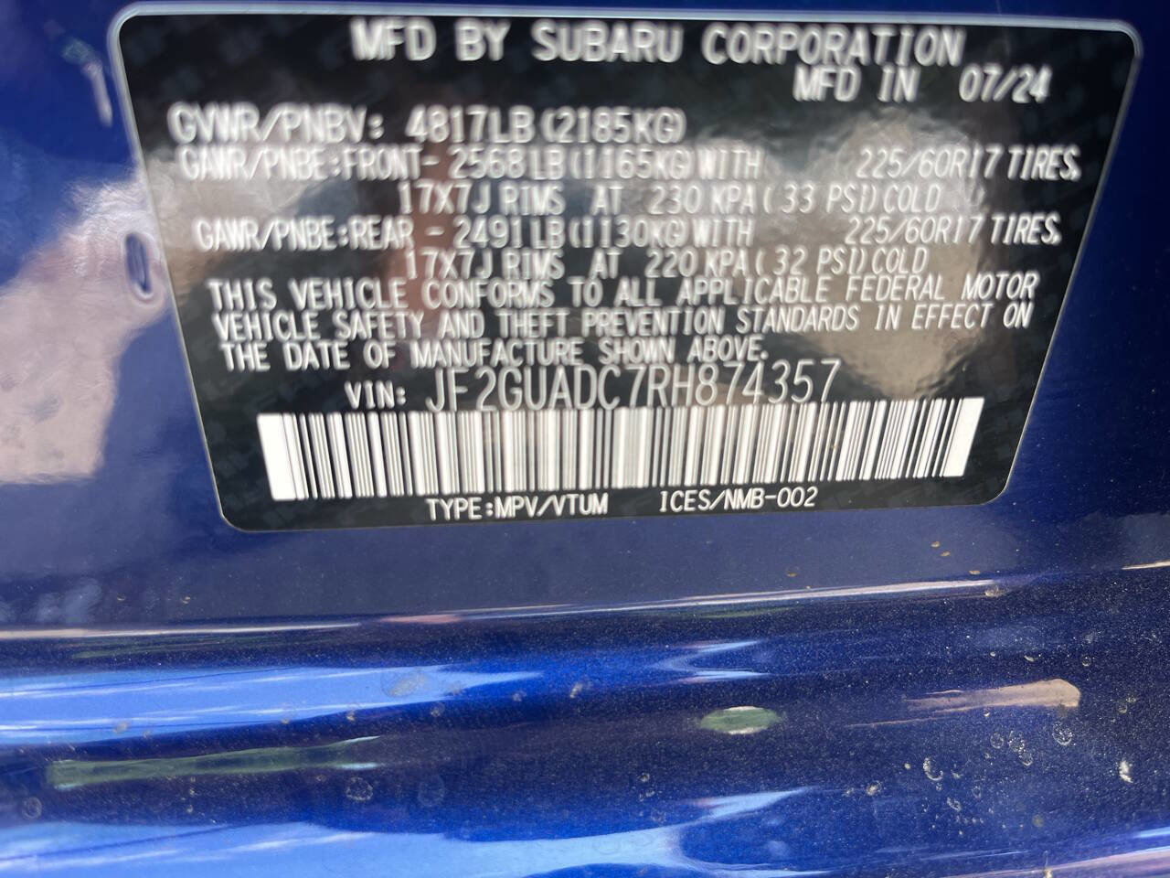 Used 2024 Subaru Crosstrek 2.0i Premium image 15
