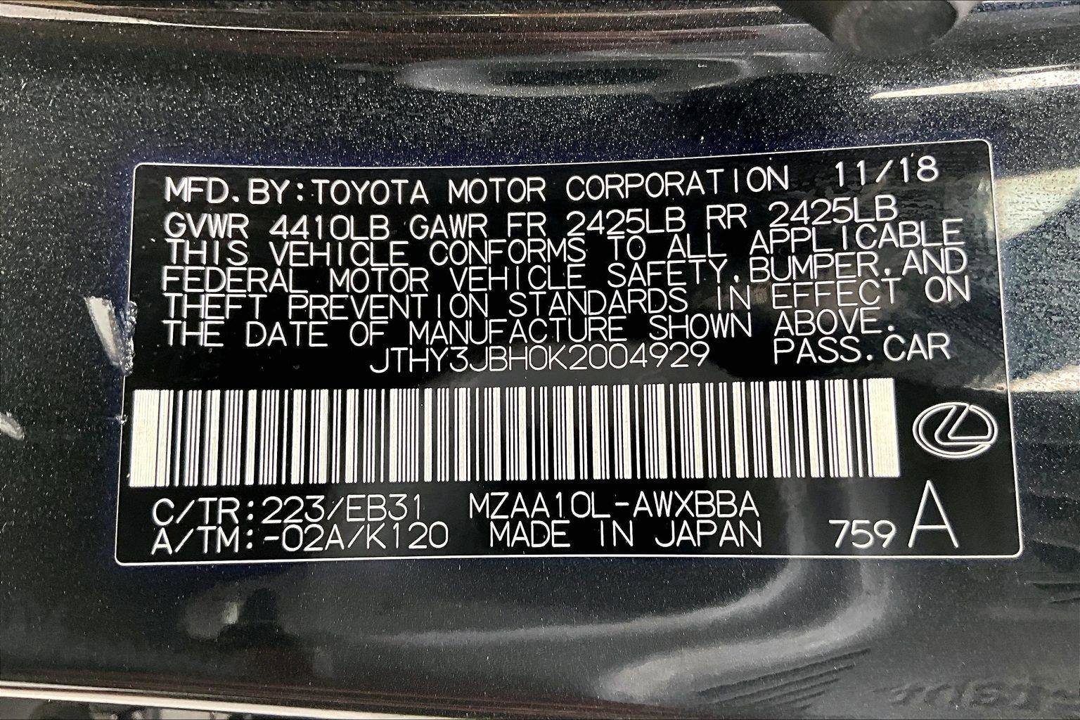 Used 2019 Lexus UX 200 F Sport w/ F Sport Premium Package image 19