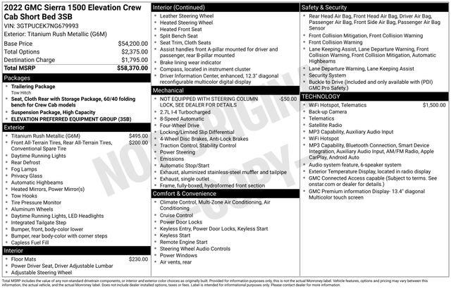 Certified 2022 GMC Sierra 1500 Elevation AWD/4WD image 46