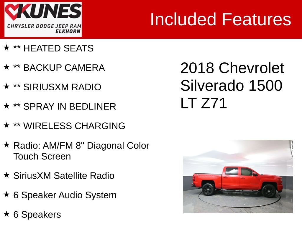 Used 2018 Chevrolet Silverado 1500 LT w/ All Star Edition image 2