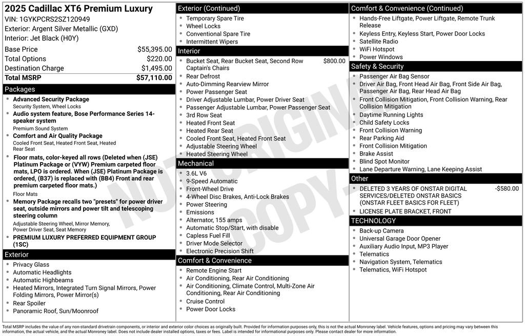 Used 2025 Cadillac XT6 Premium Luxury image 6