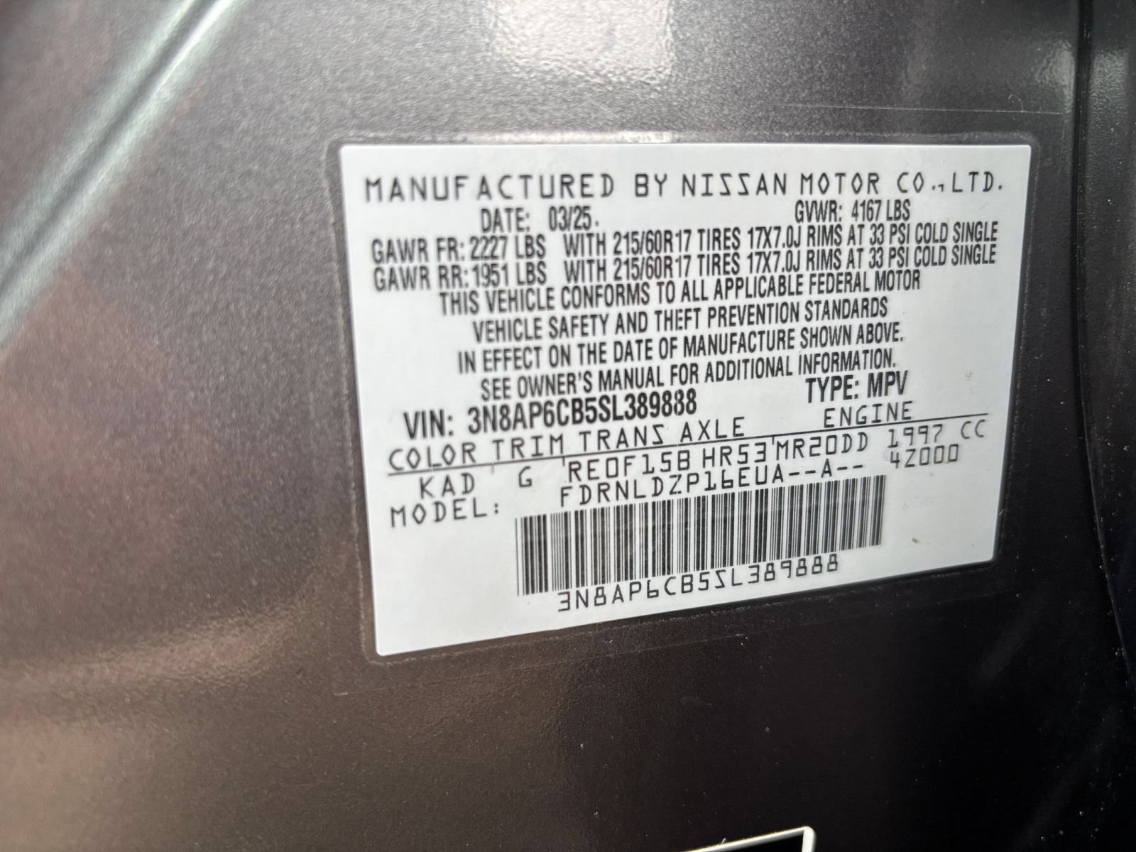 Used 2025 Nissan Kicks SV AWD/4WD image 23