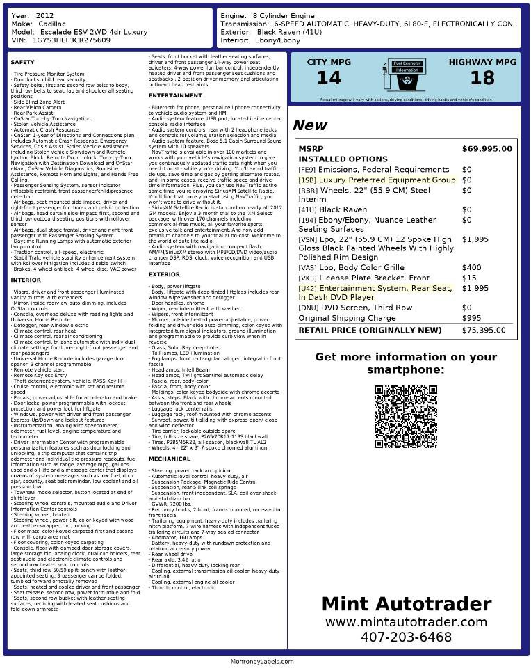 Used 2012 Cadillac Escalade ESV Luxury image 3