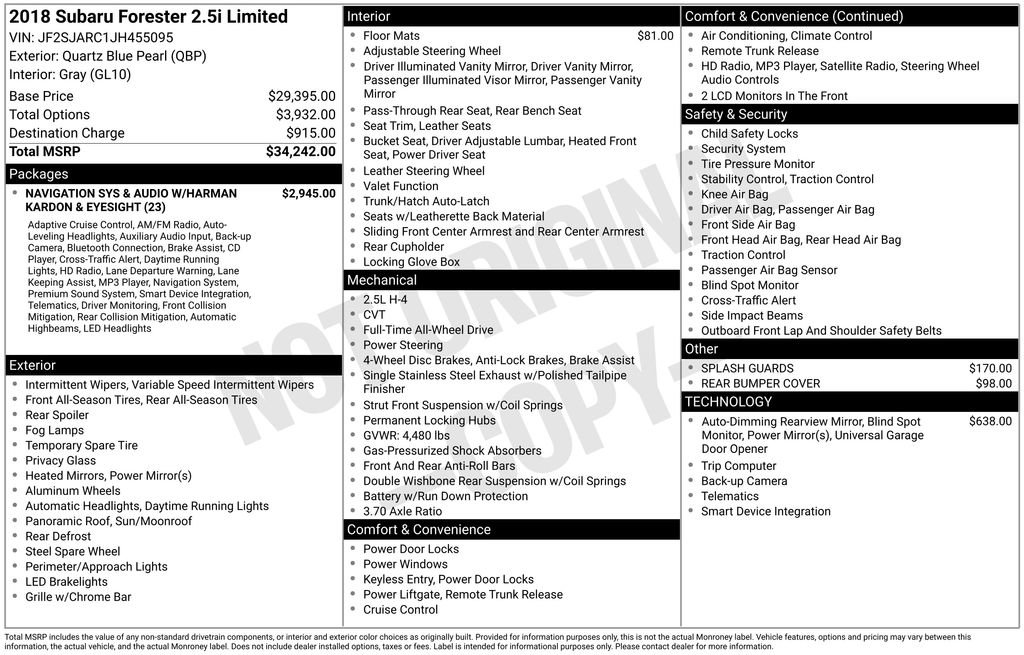 Used 2018 Subaru Forester 2.5i Limited image 46